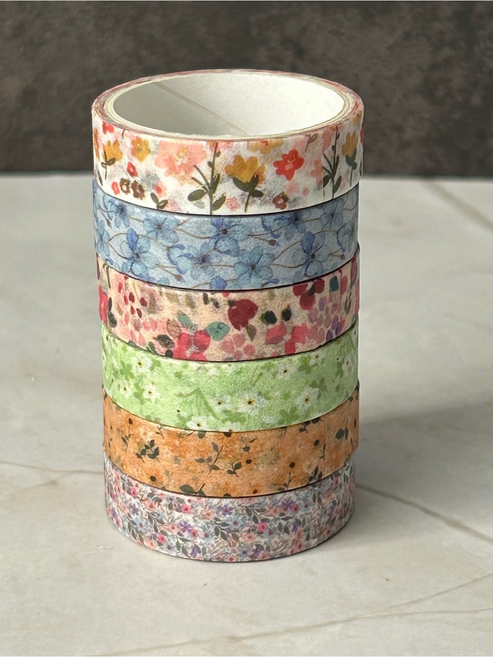 Floral Decorative Washi Tape Set - Multicolor